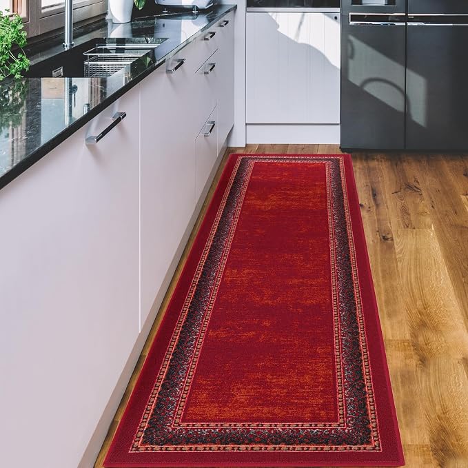 Antep Rugs Alfombras Bordered Modern 2x5 Non-Slip Low Pile Rubber Backing - Image 7