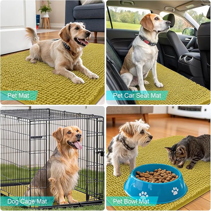 OLANLY Dog Door Mat for Muddy Paws 36x24, Absorbs Moisture and Dirt, Absorbent - Image 7