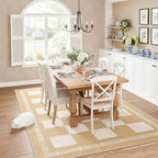 Vasofe Checkered Jute 5x7 Area Rugs, Washable Outdoor Patio Rug - Image 3