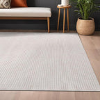 Beverly Rug Easy Jute Off White Rug 5x7 Solid Washable Durable Outdoor Indoor - Image 9