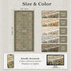 2x4 Entryway Small Rug, Retro Distressed Medallion Door Mat Indoor Entrance - Image 2