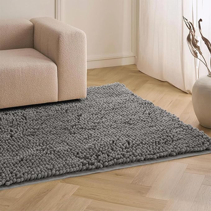 Chenille Absorbent Front Door Mat 48" x 30", Dog Door Mat - Image 8