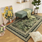 Rugcomf 4x6 Rug for Bedroom Impressionist-Style Vintage Washable Rugs Non Slip by Rugcomf