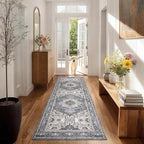 PURRUGS Vintage Farmhouse Boho Runner Rug 2x6 ft, Non-Slip Machine Washable Rug - Image 2
