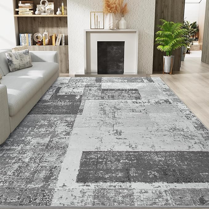 LOCHAS Rug for Living Room 6x9, Washable Soft Area Rugs for Bedroom, Abstract by LOCHAS