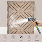Tangsoo Easy Jute Rug 3x5 for Entryway, Geometric Non-Slip Washable Indoor - Image 6