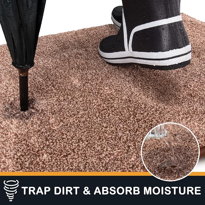 PURRUGS Dirt Trapping Door Mat 34" x 59", Non-Slip Machine Washable Entry Rug - Image 5