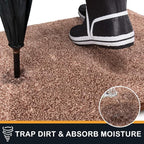 PURRUGS Dirt Trapping Door Mat 24" x 35.5", Non-Slip Machine Washable Entry Rug - Image 5