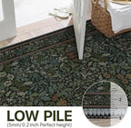 Bavni Floral Hallway Runner Rug 2'6" x 8', Washable Non Skid Boho Carpet - Image 6