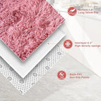 Fluffy Rugs for Living Room, Soft Shaggy for Bedrooms, Blush Area Rug for - Image 7