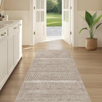 Nakagishi Area Rug Living Room Rugs: 2X6 Machine Washable Boho Large Neutral - Image 5