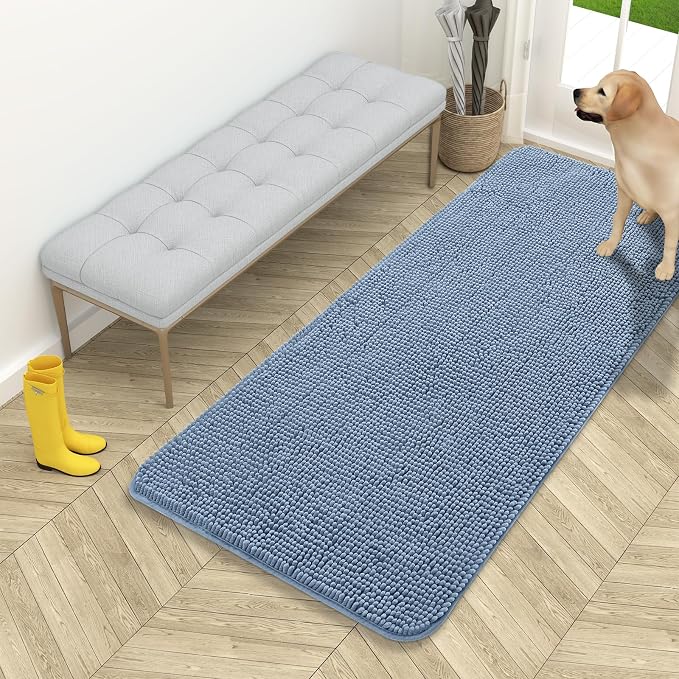 OLANLY Dog Door Mat for Muddy Paws 54x24, Absorbs Moisture and Dirt, Absorbent by OLANLY