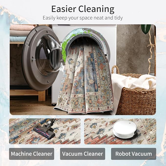 Enkor Runner Rugs for Hallway, 2.6x10.5 Washable Soft Non Slip Floor Rugs for - Image 4
