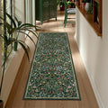 Lahome Floral Hallway Runner, 2x6 Green Washable Runner Rug by Lahome