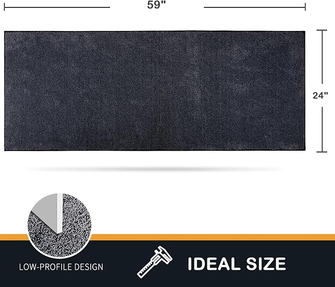 PURRUGS Dirt Trapping Door Mat 24" x 59", Non-Slip Machine Washable Entry Rug - Image 2
