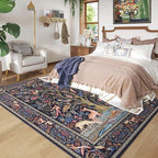 Rugcomf 8x10 Area Rugs Vibrant Tree of Life-Patterned Vintage Washable Area Rug - Image 3