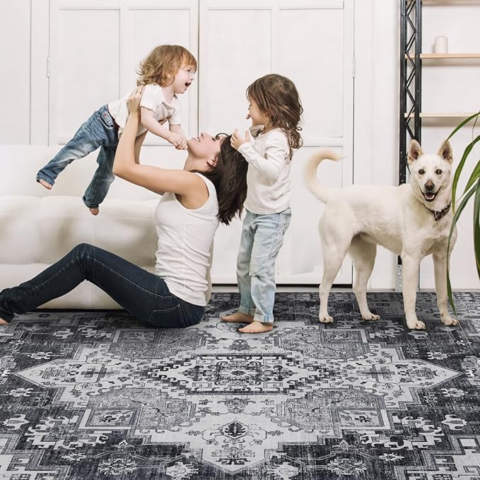 Washable 6x9 Area Rug for Living Room, Carpet for Bedroom Dining Room, Non - Image 5
