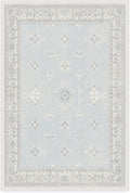 RUGGABLE Washable Vintage Area Rug – Verena Soft Blue 4x6, Stain-Resistant by RUGGABLE