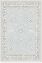 RUGGABLE Washable Vintage Area Rug – Verena Soft Blue 4x6, Stain-Resistant by RUGGABLE