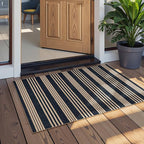 Lahome Striped Easy Jute Front Door Mat, 2x3 Washable Kitchen Rug Small Indoor - Image 2