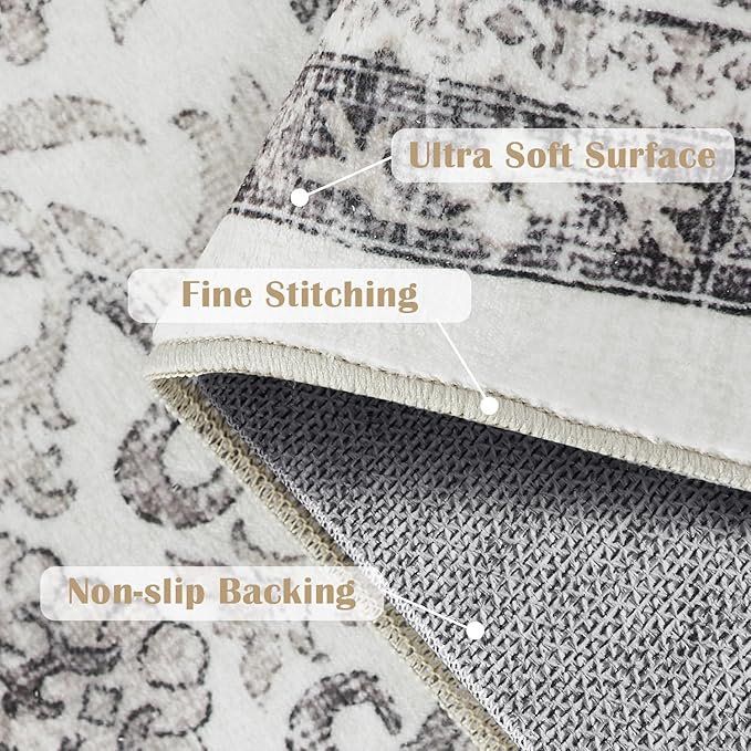 jinchan Floral 6x9 Area Rugs for Living Room - Image 6