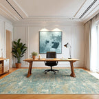 WITSHOCK Living Room Area Rugs 10x12：Modern Abstract Machine Washable Large Rug - Image 3