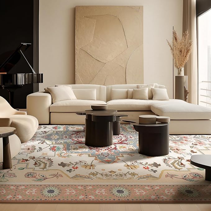 Phantoscope Washable Area Rug 8'x10' Non-Slip, Vintage Boho Rugs - Image 7