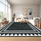 Modern Low Pile Non Slip 5x7 Machine Washable Living Room Area Rug Foldable - Image 2