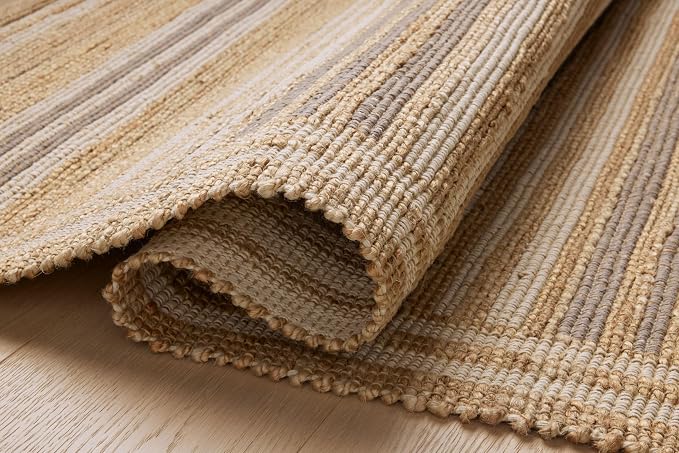 Loloi Chris Loves Julia Judy Collection JUD-03 Natural/Dove 9'-3" x 13' Area Rug - Image 4