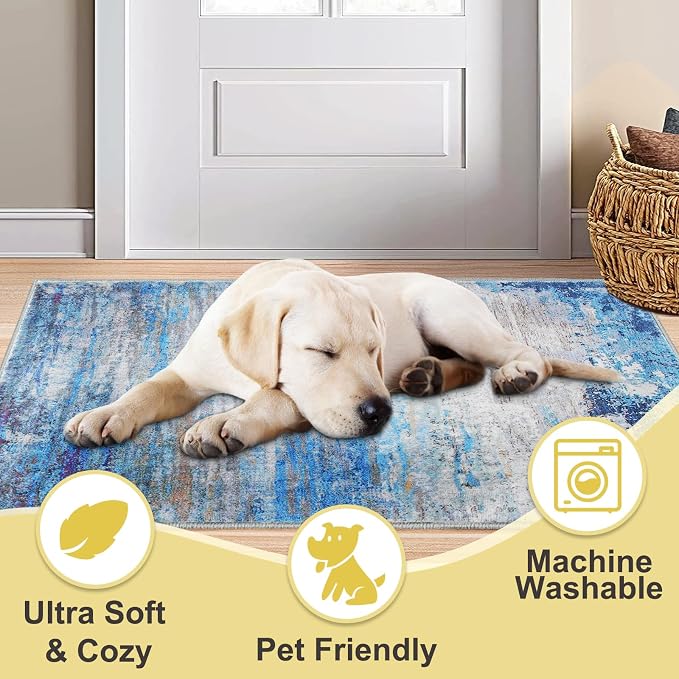 COMSLE Door Mat Soft Absorbent Indoor Front Entryway Rug Machine Washable - Image 2