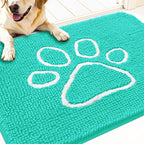 OLANLY Dog Door Mat for Muddy Paws 30x20, Paw Print Design, Absorbs Moisture by OLANLY
