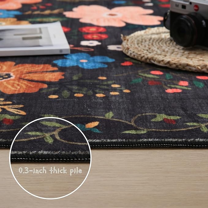 Rugcomf Area Rugs 8x10 Rug for Living Room Clearance Washable Boho Area Rug Non - Image 4