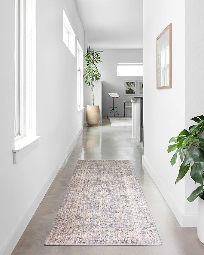 Loloi Skye Collection SKY-01 Grey/Apricot 2'-0" x 5'-0" Accent Rug - Image 4