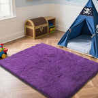 Purple Fluffy Rug Shaggy Area Rug, 5x8 Area Rugs by Yongyangjuxi