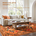 Moynesa Area Rugs 9x12 Fall Home Decor, Bohemian Scandinavian Modern Country - Image 2