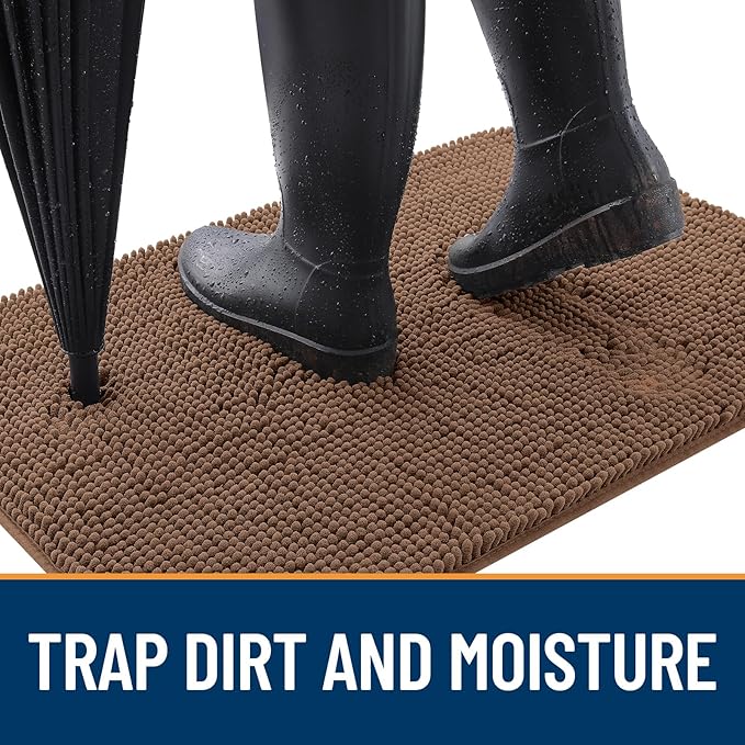 OLANLY Dog Door Mat for Muddy Paws 36x24, Absorbs Moisture and Dirt, Absorbent - Image 2