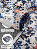 Lahome Bohemian Round Rug 3Ft Small Bedroom Round Area Rug Soft Bathroom Circle - Image 7