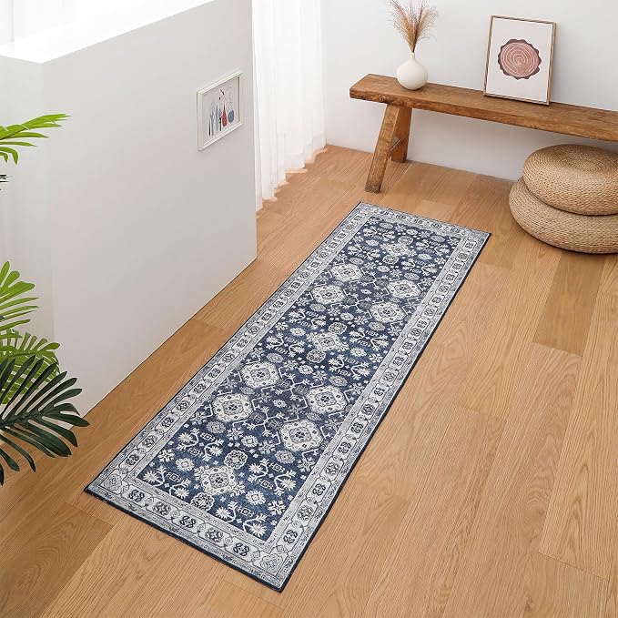 VK VK·LIVING Machine Washable Rug 2'x6' Vintage Design Washable Runner Area Rugs - Image 6