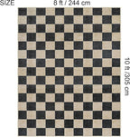 LIVEBOX 8x10 Area Rugs for Living Room, Checkered Non-Slip Washable Rugs - Image 2
