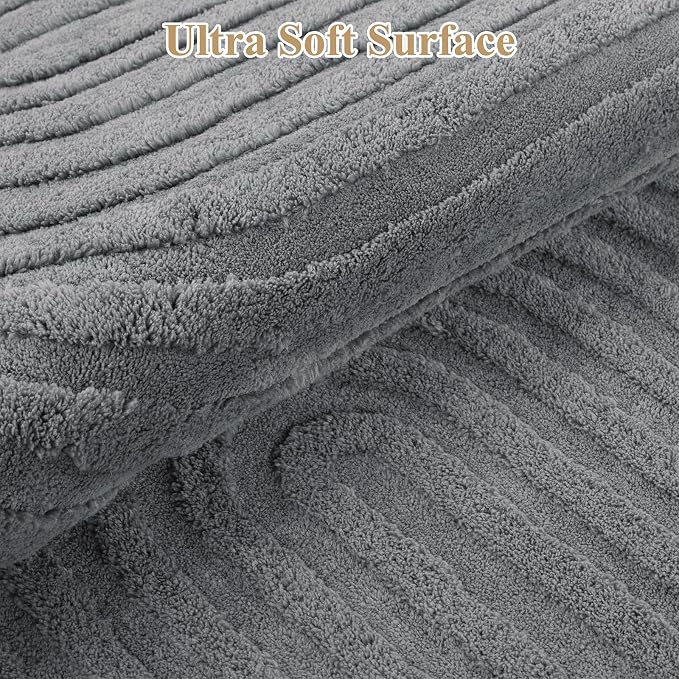 Pauwer 5x7 Washable Area Rugs for Living Room Modern Grey Solid Color Soft - Image 3