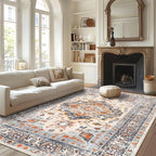 VK VK·LIVING Machine Washable Rug 5'x7' Vintage Design Washable Area Rugs by VKVK%C2%B7LIVING
