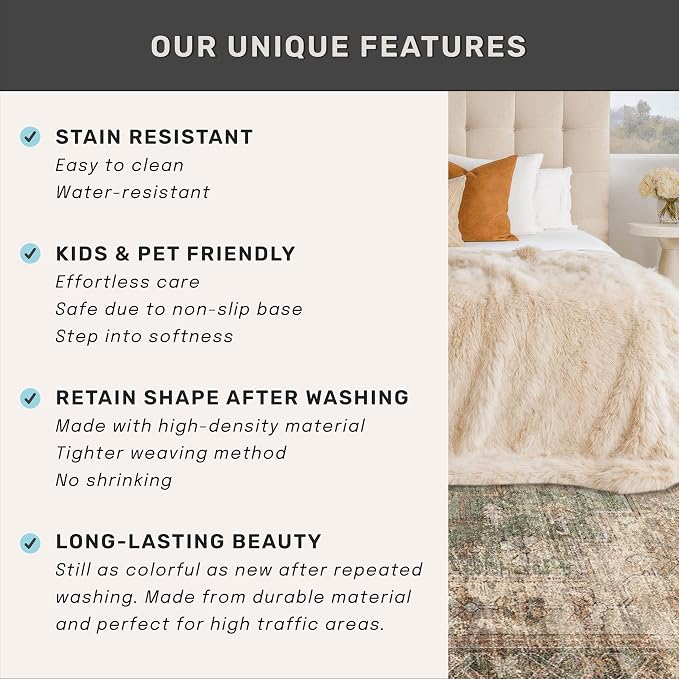 Farmhouse Floor Rugs for Living Room - Image 7
