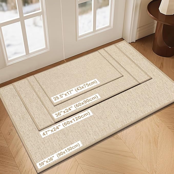 LEKEEPGO Door Mat 17"x29", Non Slip Door Mat Indoor Entrance, Rubber Backing - Image 2