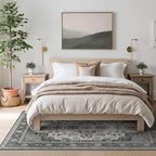 Bavni Vintage 5x7 Area Rugs, Boho Oriental Living Room Rug, Machine Washable - Image 4