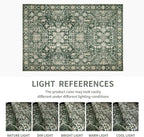 Area Rug 9×12 Washable Rugs for Bedroom, Vintage Floral Rug Soft Non Slip Stain - Image 6