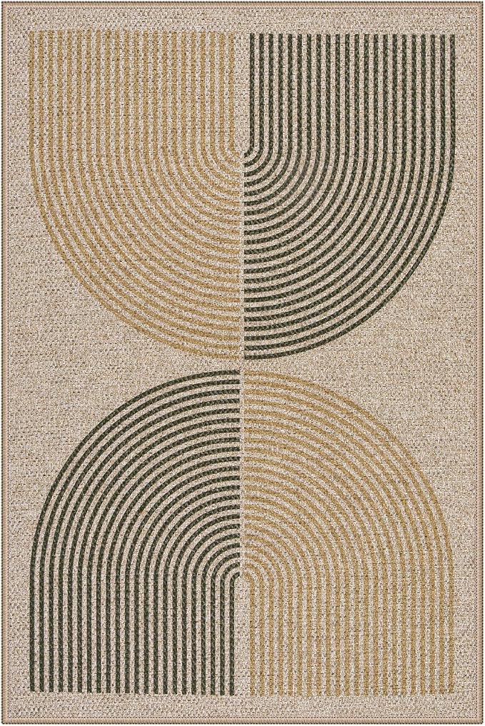 Lahome Rainbow Easy Jute Rug, 2x3 Entryway Rug Indoor Outdoor Front Door Mat - Image 7