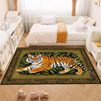 Tiger Area Rug, Tiger Print Rug, Tiger Themed Stylish Rug, Bohemian Vintage - Image 4