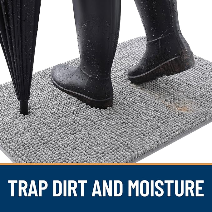 OLANLY Dog Door Mat for Muddy Paws 47x24, Absorbs Moisture and Dirt, Absorbent - Image 2