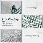 Moroccan Small Rug for Bedroom 2x4, Soft Non-Slip Indoor Door Mats for Entryway - Image 3