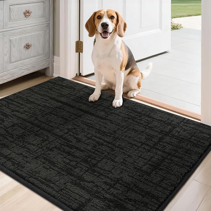 COSY HOMEER Door Mat, Dirt Trapper Entryway Rugs 24"x36", Non Slip Washable by COSYHOMEER